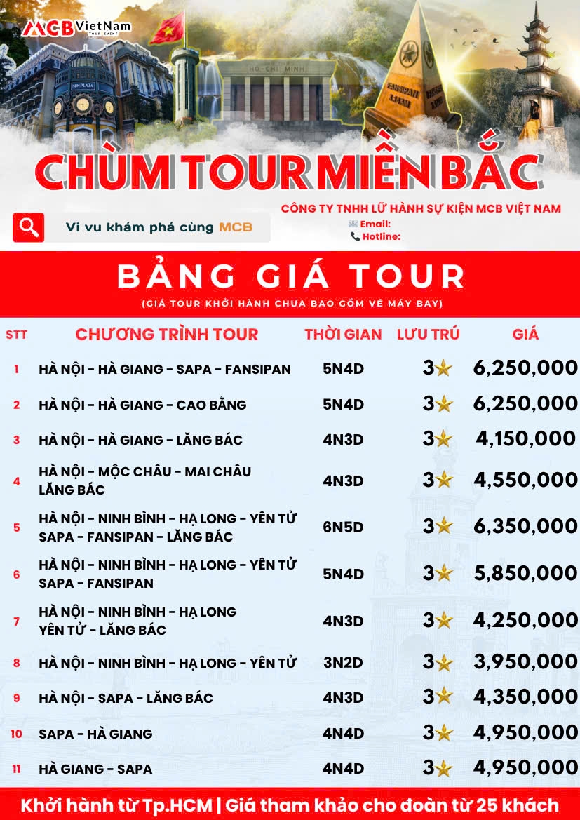 CHÙM TOUR MIỀN BẮC – KHÁM PHÁ VẺ ĐẸP HÙNG VĨ VÀ THƠ MỘNG CÙNG MCB VIỆT NAM
