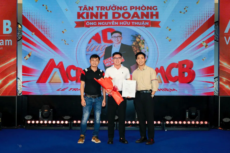 MCB VIỆT NAM CHÍNH THỨC BỔ NHIỆM ÔNG NGUYỄN HỮU THUẬN GIỮ CHỨC TRƯỞNG PHÒNG KINH DOANH