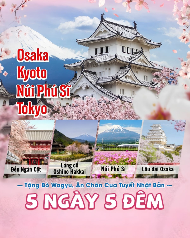 [CDV] OSAKA - KYOTO - PHÚ SĨ - TOKYO 5N5Đ