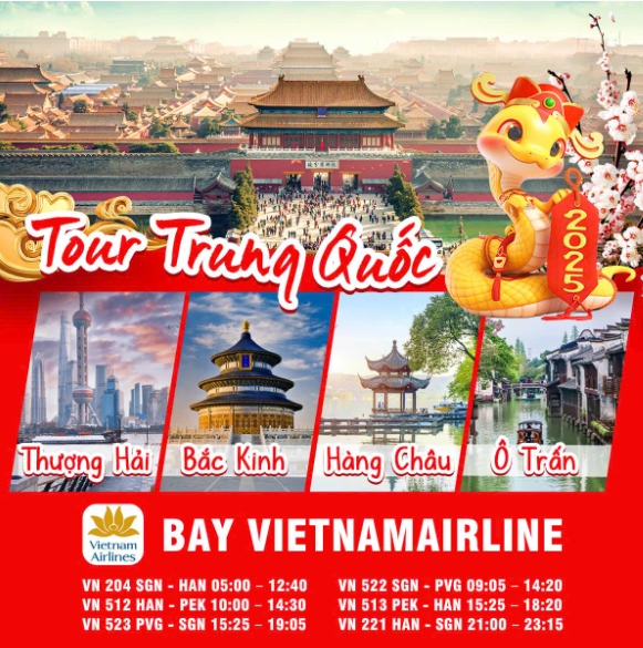 Trung Quốc: THƯỢNG HẢI - BẮC KINH - HÀNG CHÂU - Ô TRẤN 7 ngày 6 đêm